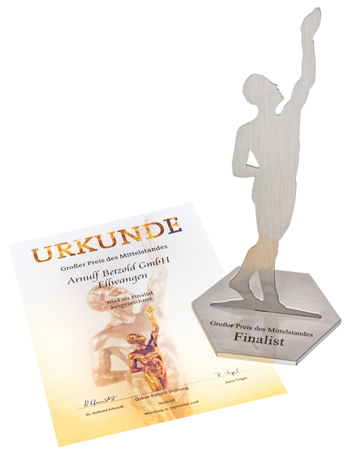 Finalist grosser Preis des Mittelstandes 2018 Finalist grosser Preis des Mittelstandes Oskar Patzelt Stiftung 2018