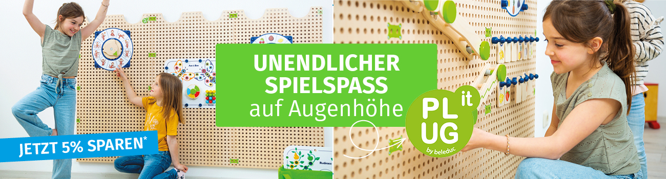 Unendlicher Spielspass auf Augenhöhe: PLUG it by beleduc